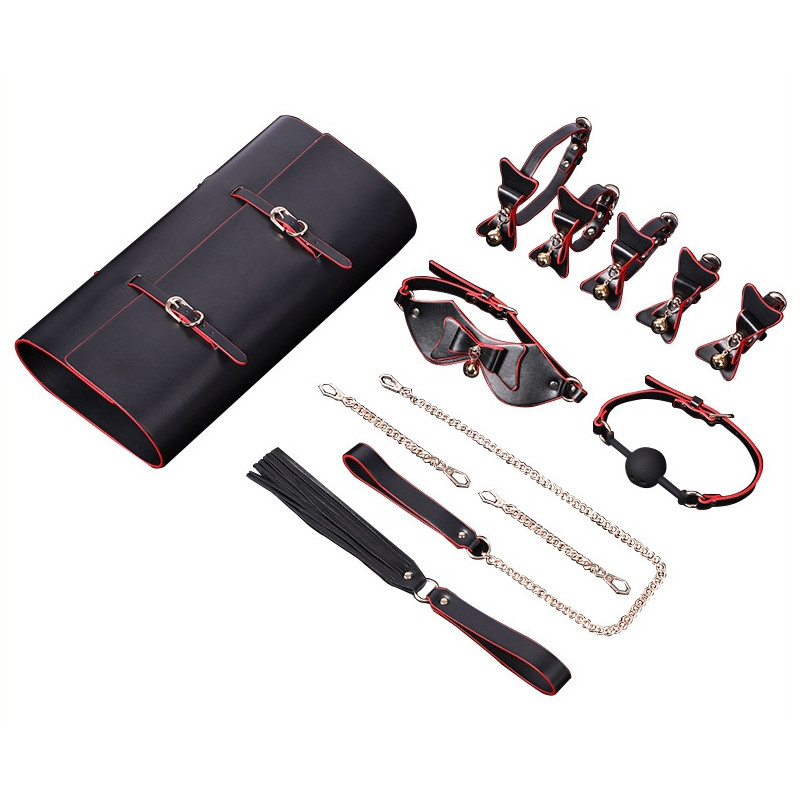 LuxuryFantasy kit Bdsm Bells 6 pièces Noir-Rouge